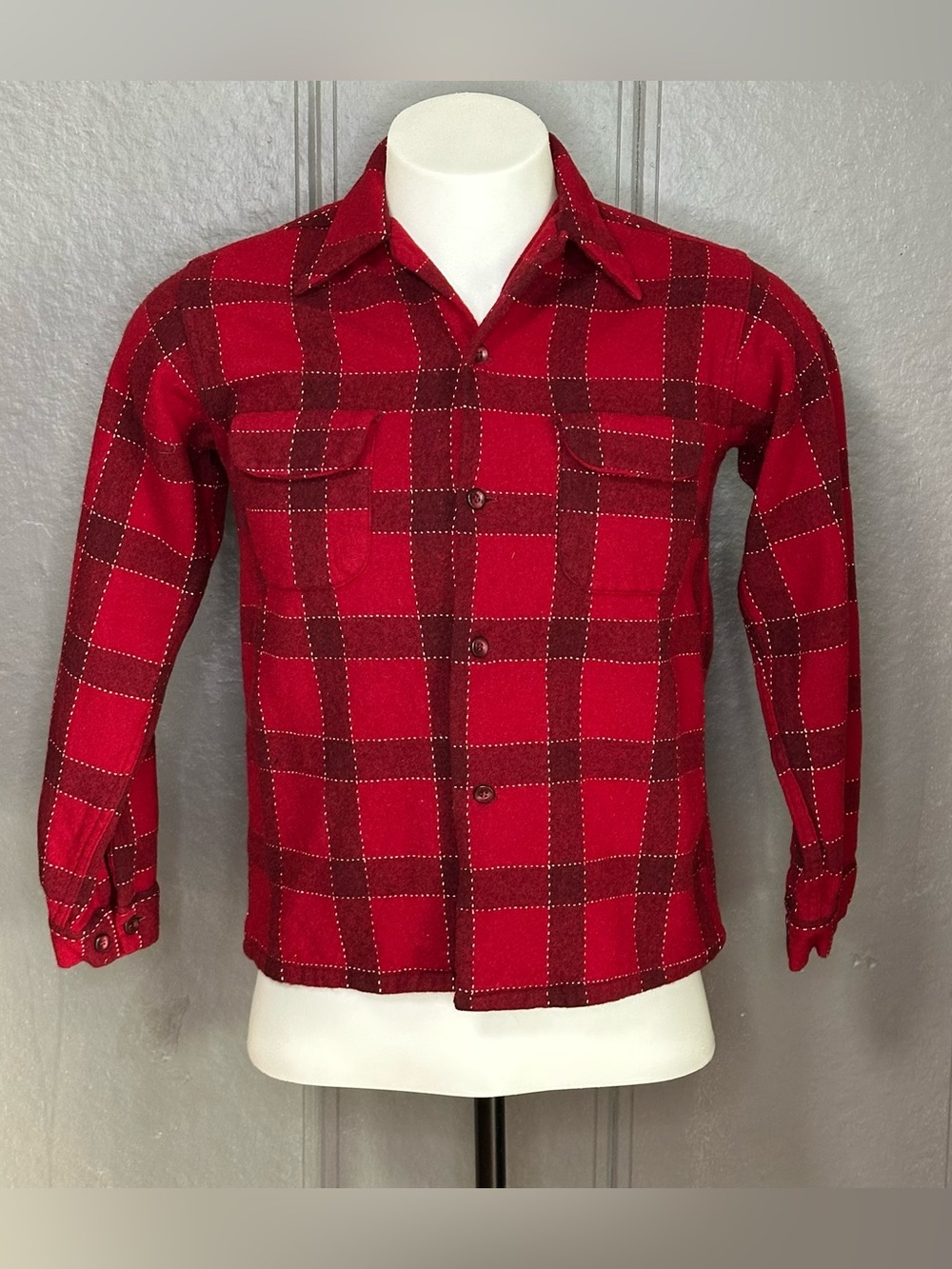 Vintage Weather Wise Wool Red Plaid Jacket
